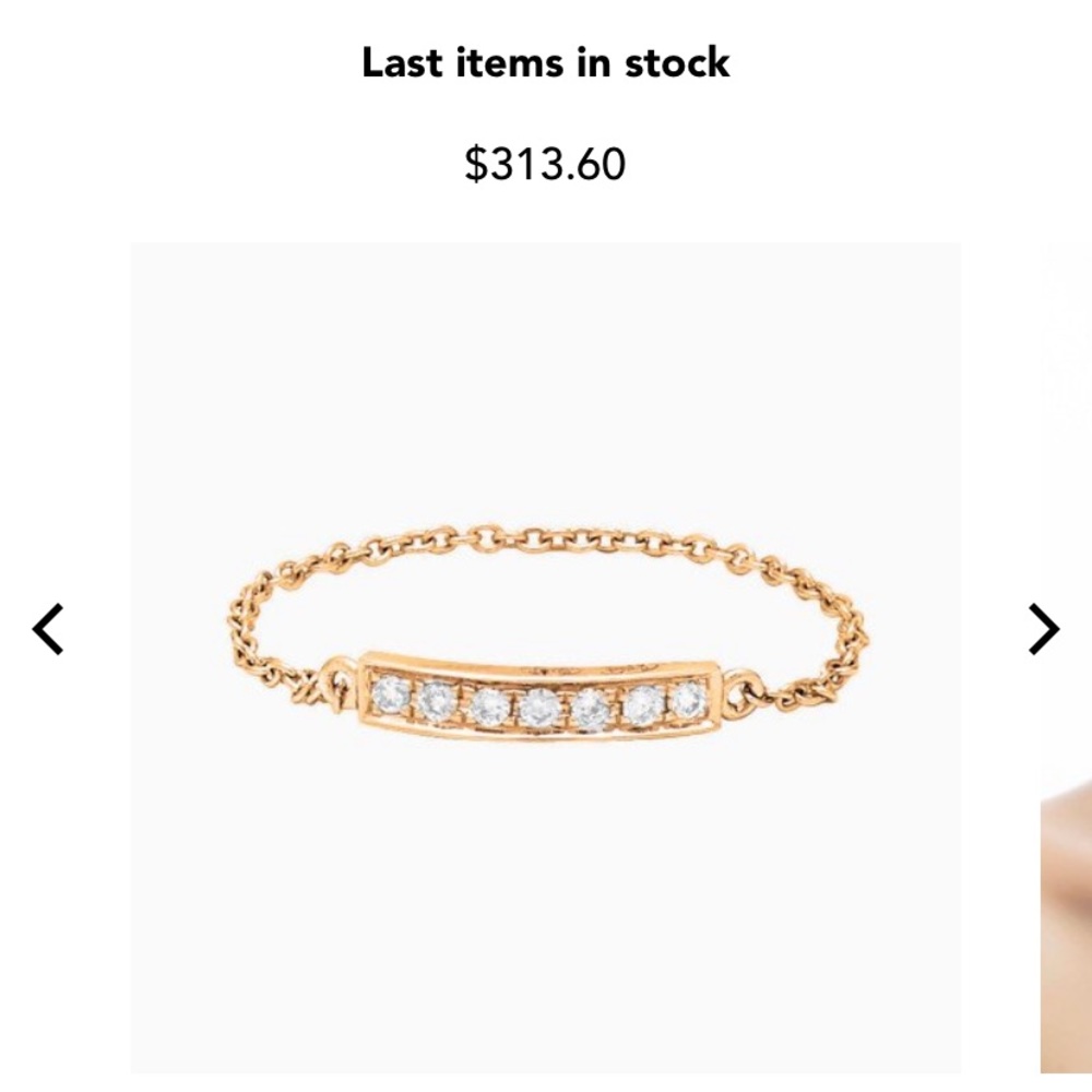 Rose gold chain ring